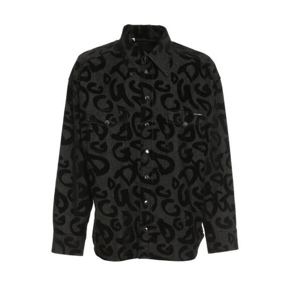 Authentic Dolce & Gabbana Top Chemise Button Up Dress Shirt Jacket Denim Men's - Picture 1 of 12